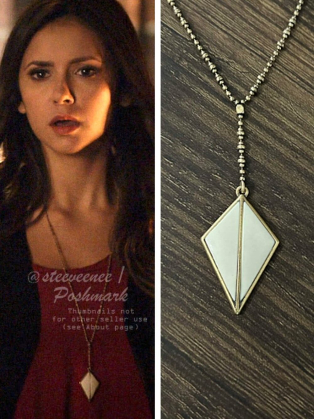 Lucky Brand Diamond Pendant Necklace ASO Elena Gilbert